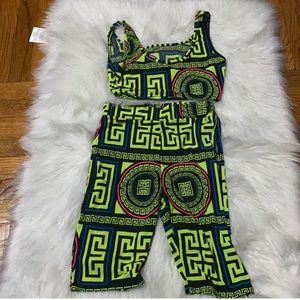 Multi-color 2 Piece Matching Biker Set